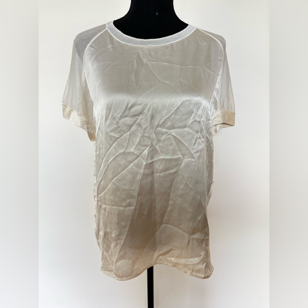 Vince Silk Blouse in Crème - Size XS